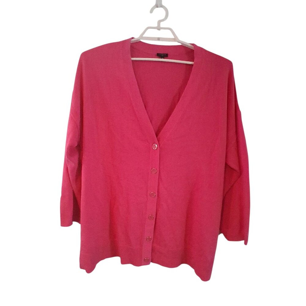 Talbots sweater womens 3X cardigan pink cotton blend